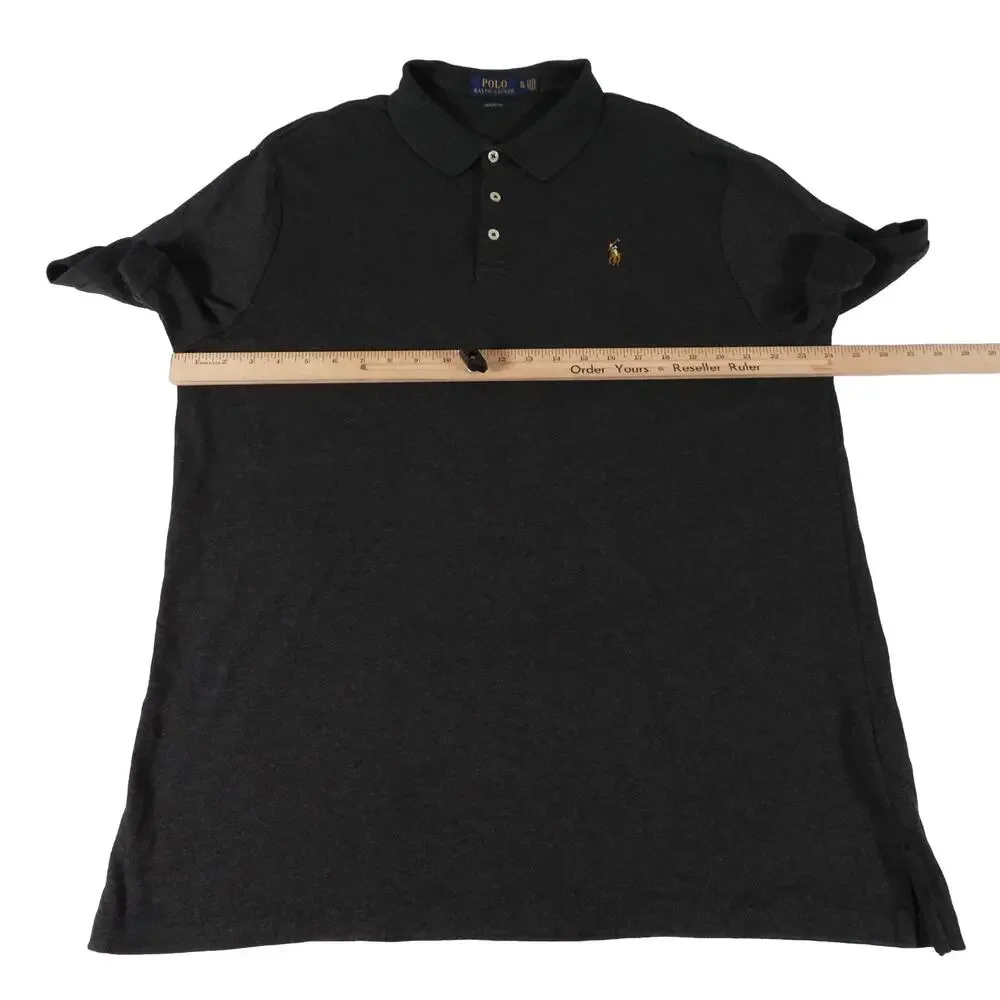 Ralph Lauren Flesh Pony Gray Golf Polo Shirt Men's Classic Fit XL